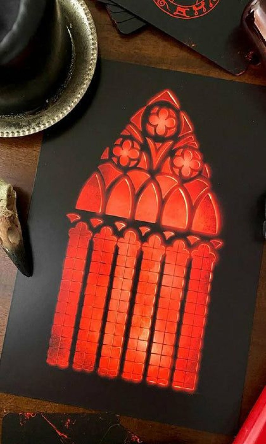 Homewares * | Promo Ghosts Of October Gothic Homewares Cathedral Window [A5] | Print