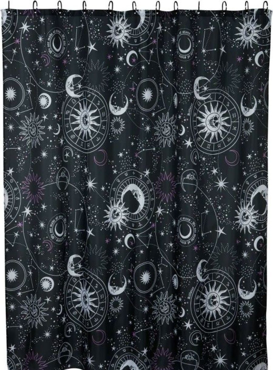 Homewares * | Top 10 Killstar Gothic Homewares Stardust | Shower Curtain"