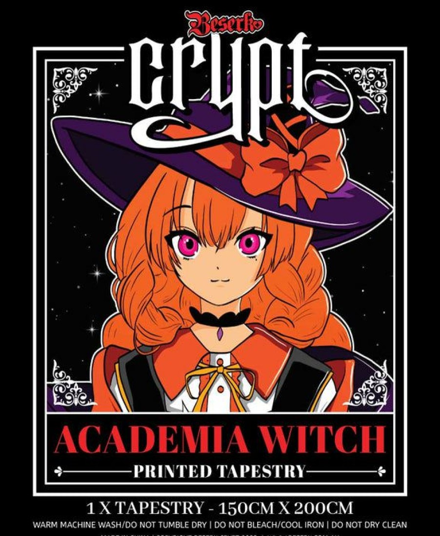 Pop Culture * | Brand New Beserk Crypt Anime & Manga Academia Witch [Purple] | Tapestry Blanket