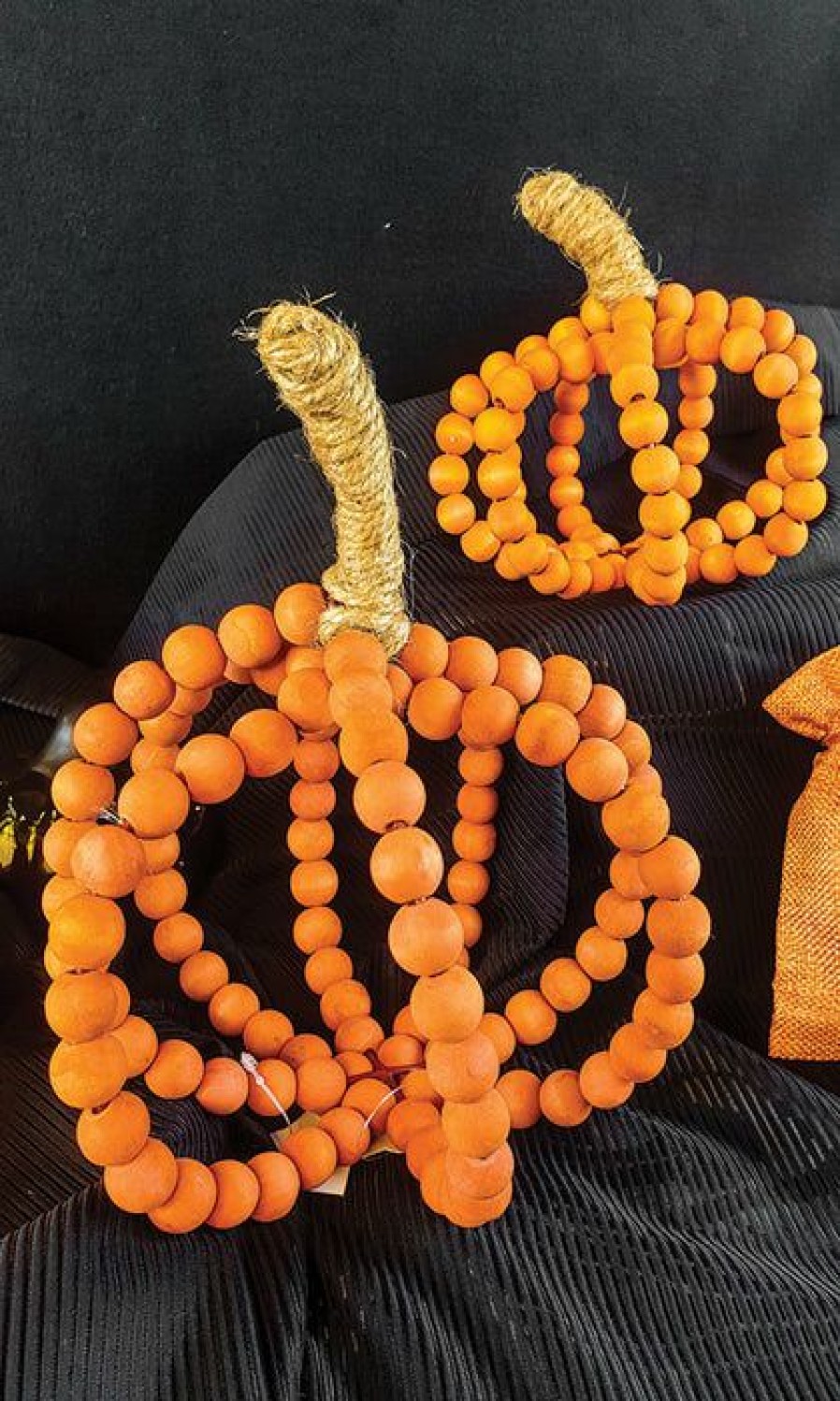 Styles * | Brand New Gothic Gifts Halloween Beaded Pumpkin | Decor Set*