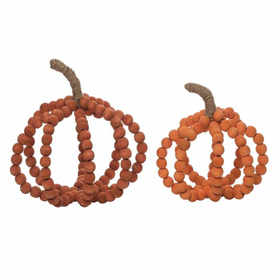 Styles * | Brand New Gothic Gifts Halloween Beaded Pumpkin | Decor Set*