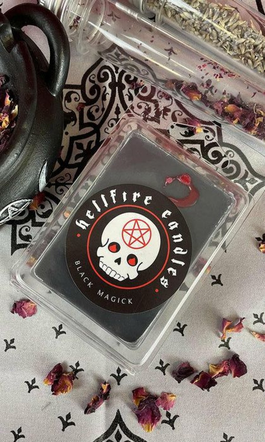 Homewares * | Budget Hellfire Candles Gothic Homewares Black Magick | Melts