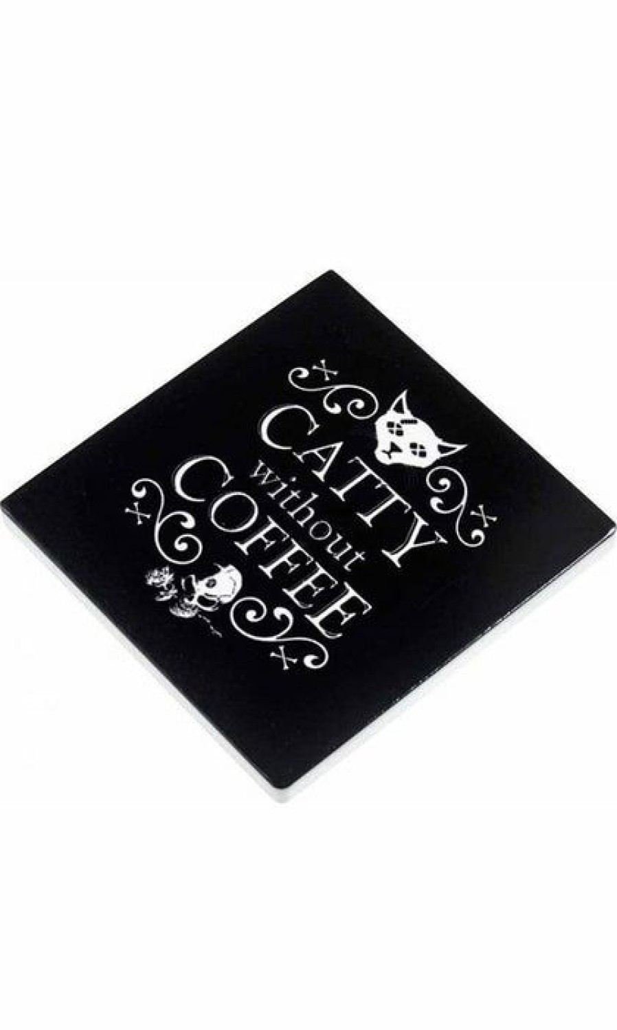 Styles * | Coupon Alchemy Gothic Cats Catty Without Coffee | Ceramic Coaster