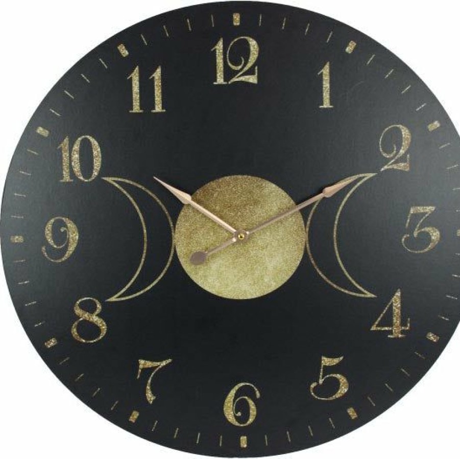 Homewares * | Discount Gothic Gifts Gothic Homewares Triple Moon | Clock