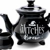 Homewares * | Brand New Homewares Gothic Homewares Witches' Brew Cauldron | Tea Set