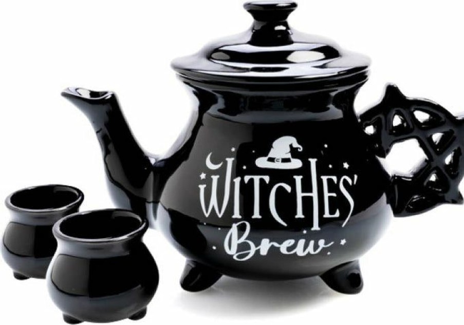 Homewares * | Brand New Homewares Gothic Homewares Witches' Brew Cauldron | Tea Set