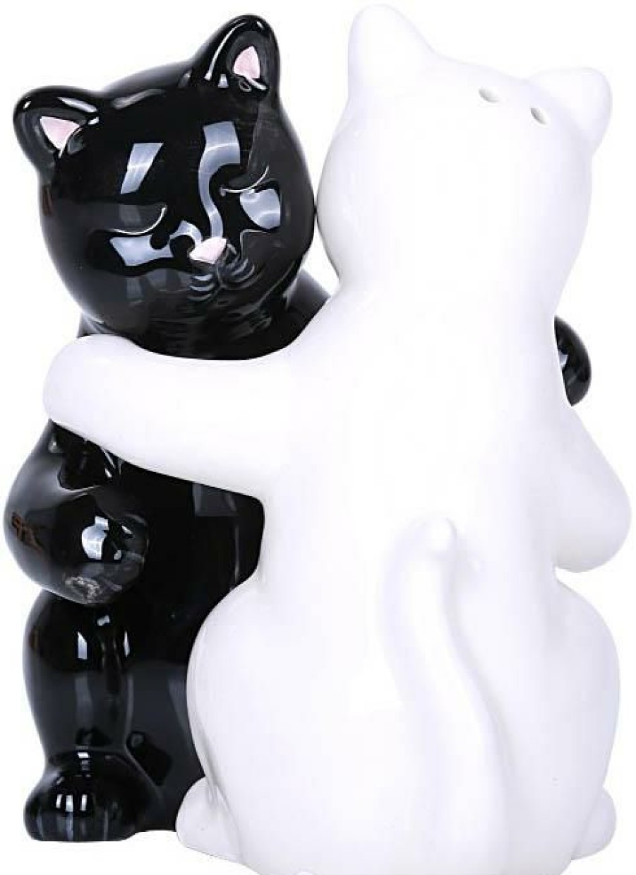 Styles * | Coupon Gothic Gifts Hugging Cats | Salt And Pepper Shaker Set