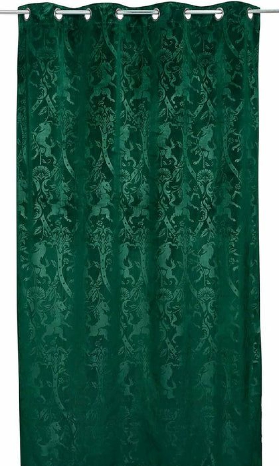 Homewares * | Best Reviews Of Killstar Gothic Homewares Royal Beast [Emerald] | Curtain [Faulty]**