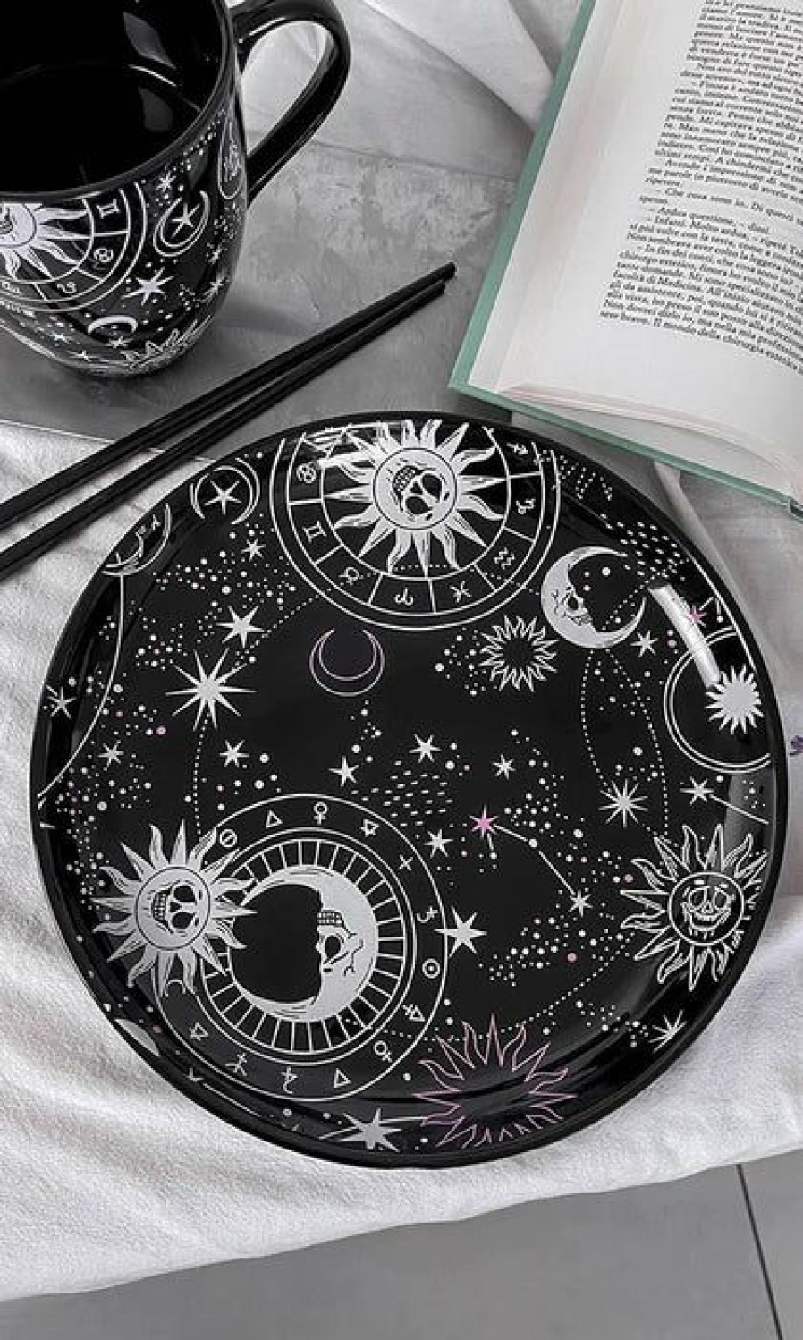 Homewares * | Brand New Killstar Gothic Homewares Stardust | Dinner Plate"