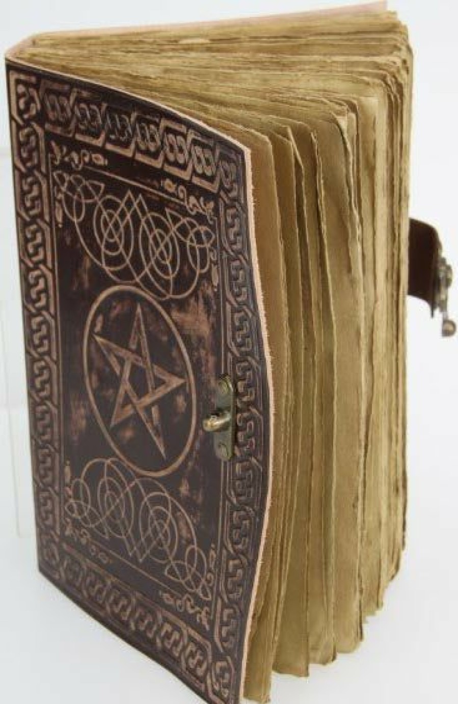 Styles * | Brand New Gothic Gifts Witchcraft Pentagram Antique | Leather Journal