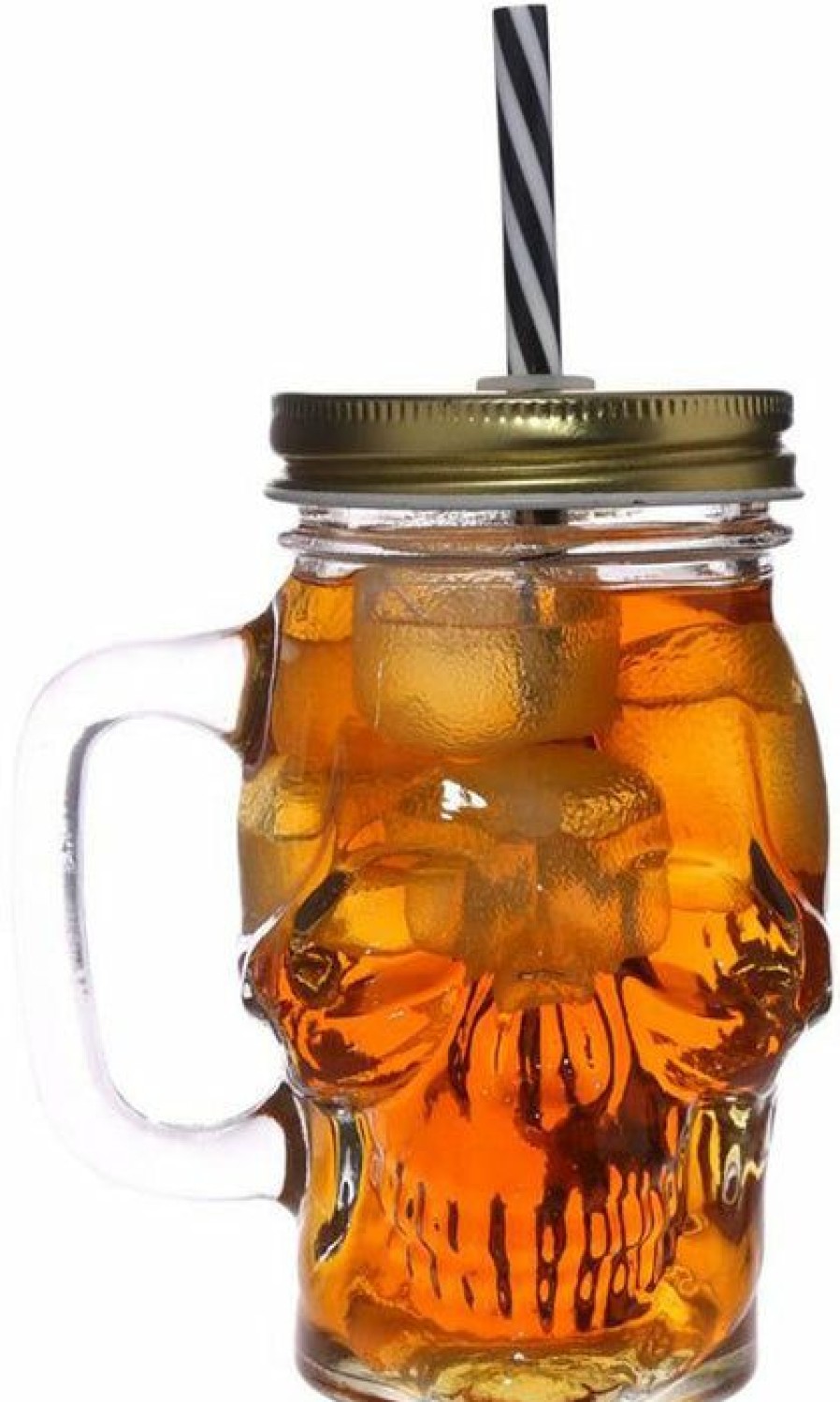 Homewares * | New Homewares Gothic Homewares Skull Glass | Drinking Jar