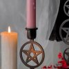 Homewares * | Best Sale Killstar Gothic Homewares Pentagram [Small] | Candlestick