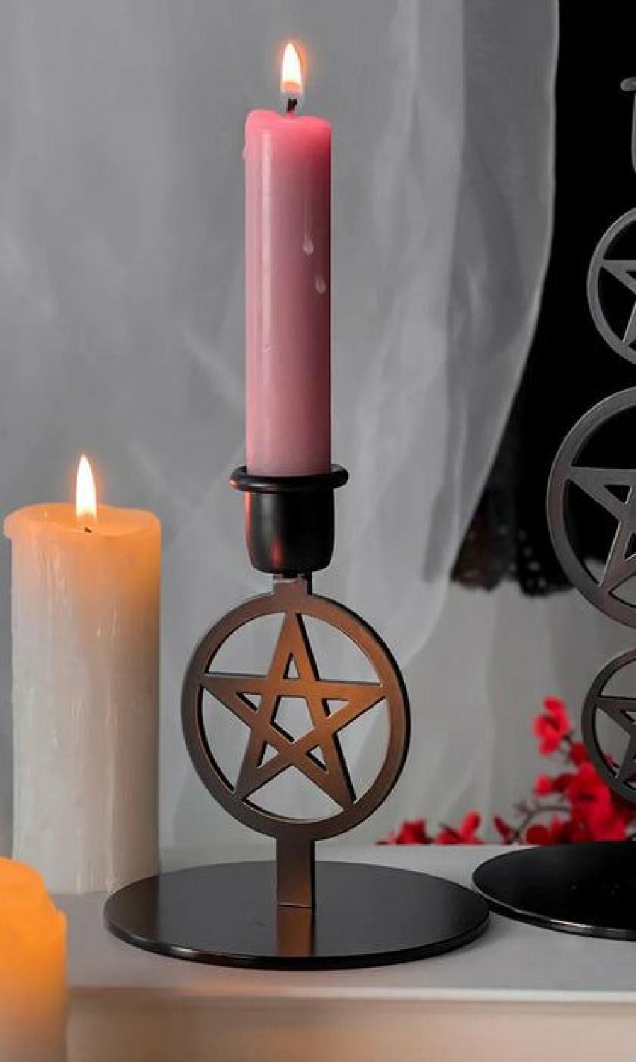 Homewares * | Best Sale Killstar Gothic Homewares Pentagram [Small] | Candlestick