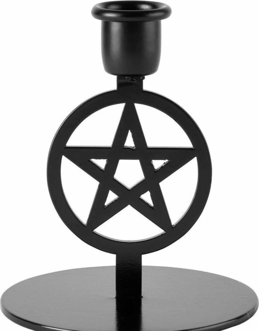 Homewares * | Best Sale Killstar Gothic Homewares Pentagram [Small] | Candlestick