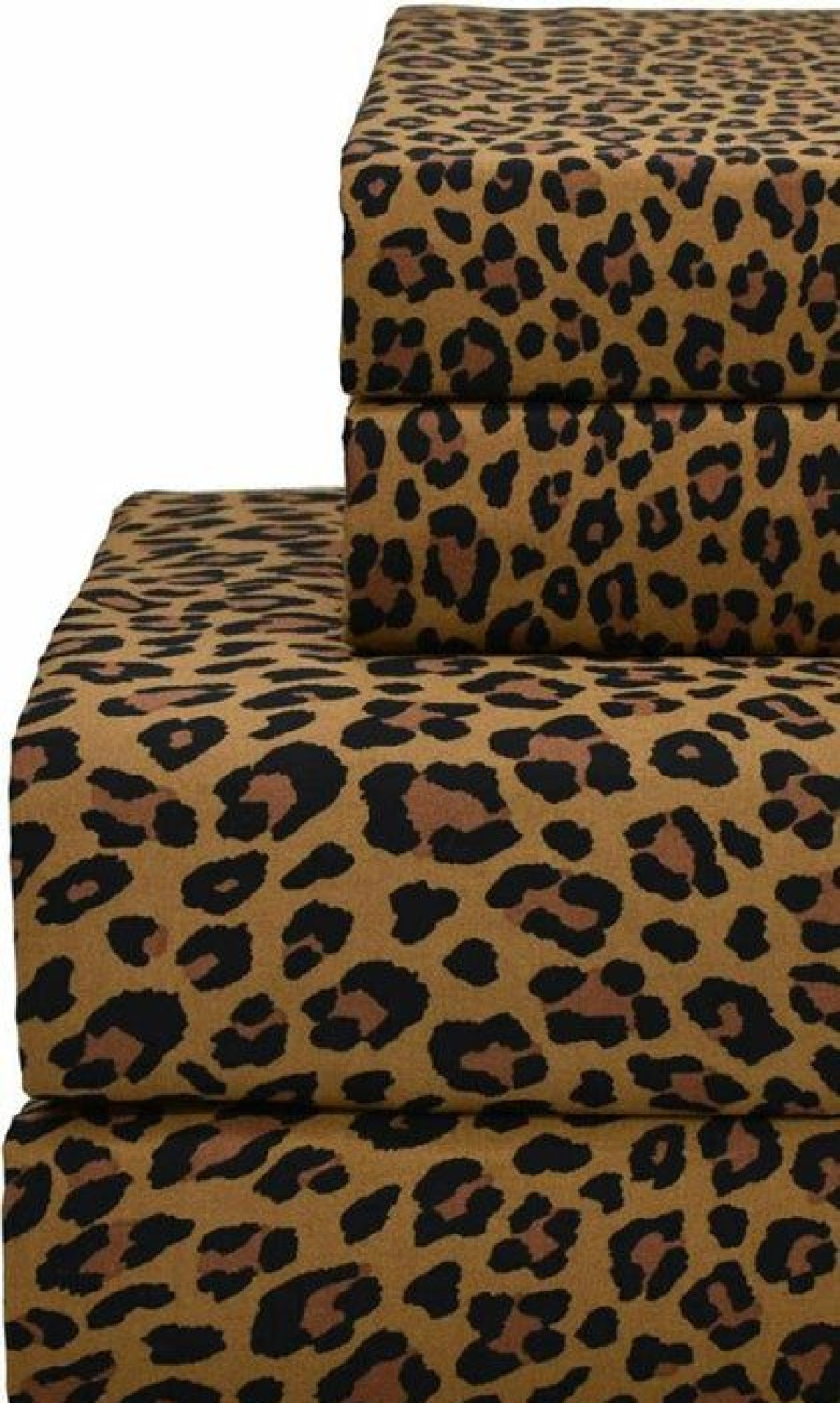 Accessories * | Deals Sin In Linen All Wild Side Leopard [Gold] | Queen Sheet Set