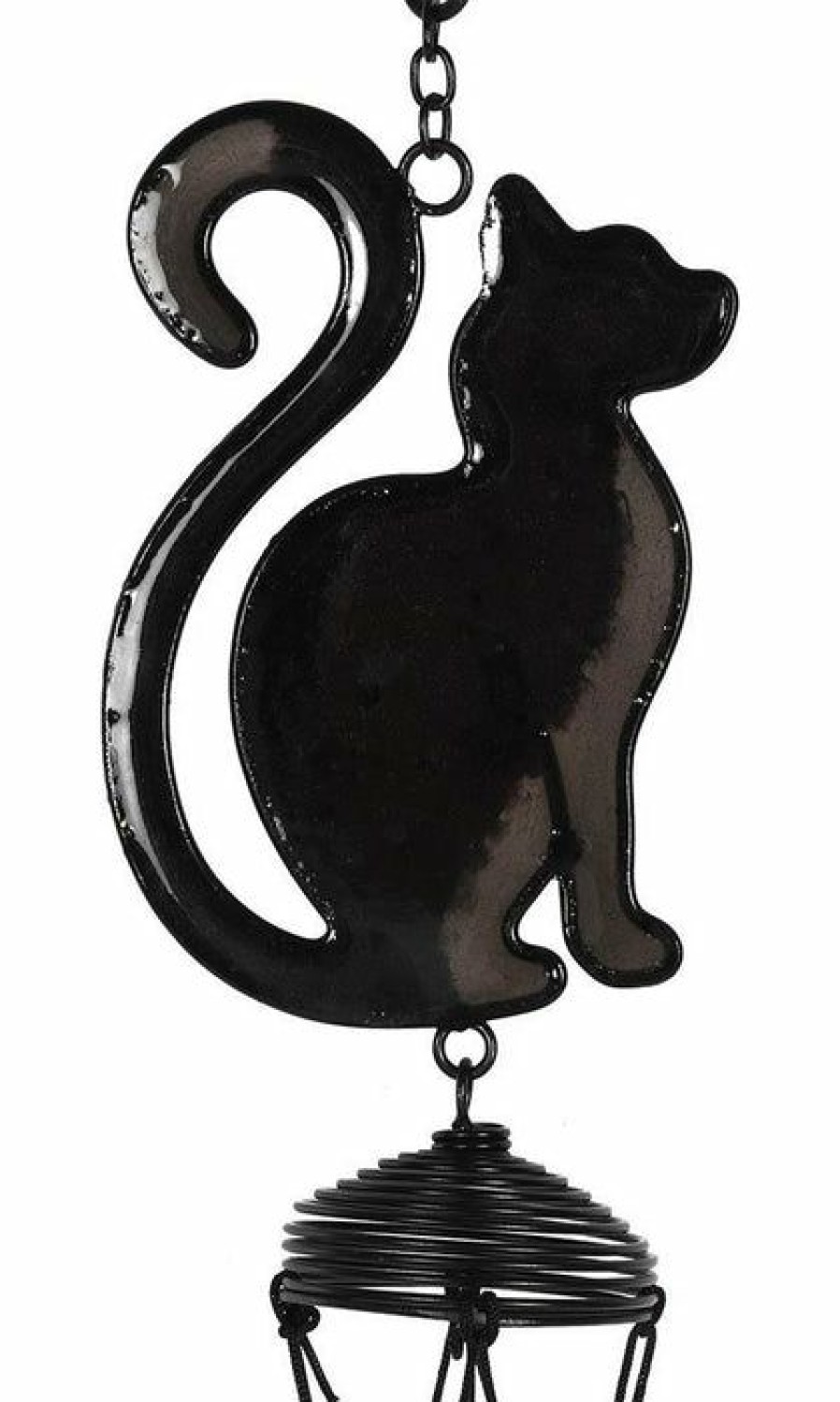 Styles * | New Gothic Gifts Cats Black Cat Profile | Windchime