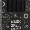 Homewares * | Best Deal Magic Spell Candles Gothic Homewares Protection [Black] | Spell Candles [Pack Of 12]