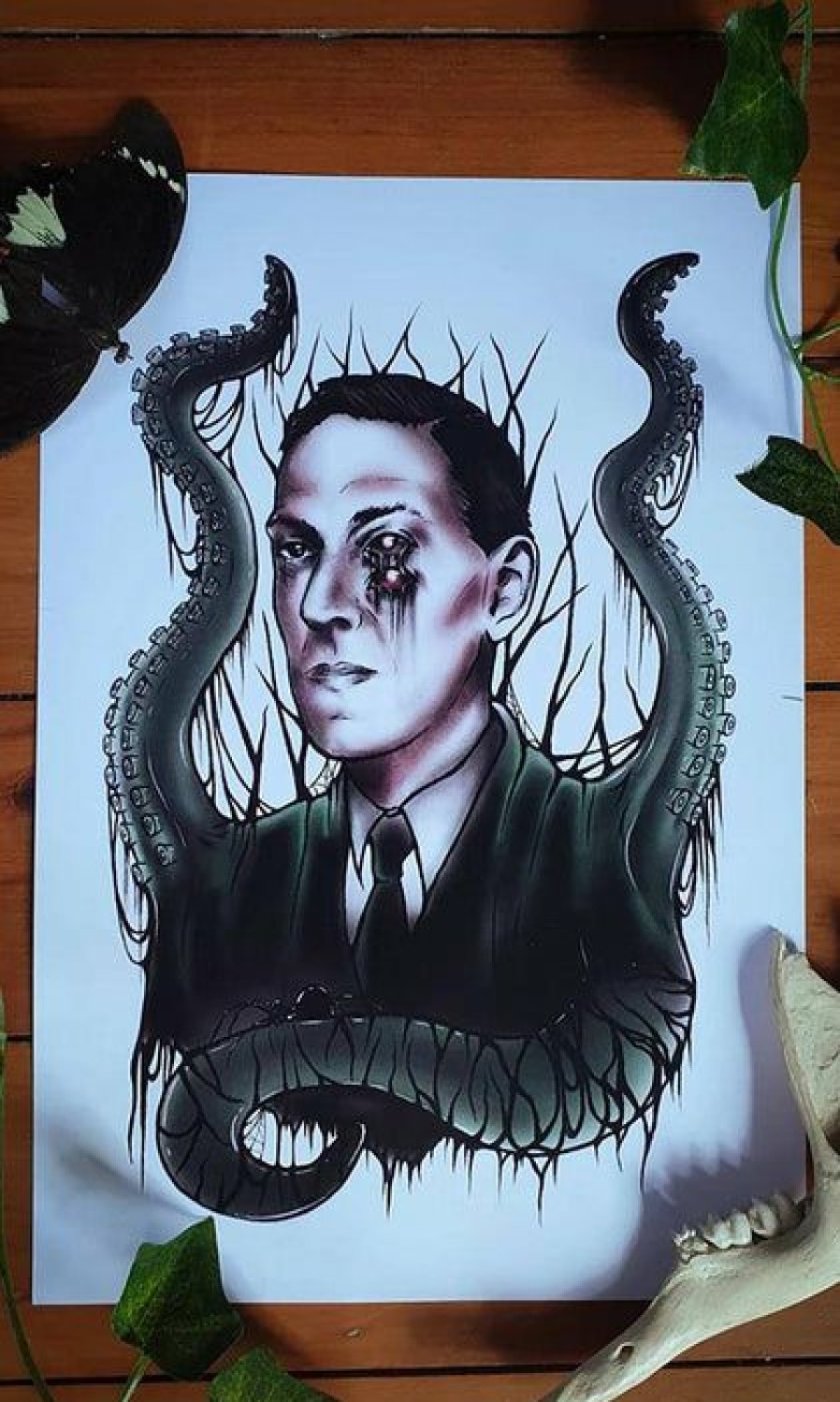 Accessories * | Buy The Black Cvlt All H.P. Lovecraft | A4 Art Print