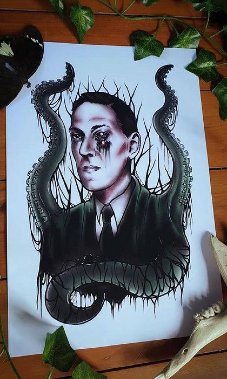 Accessories * | Buy The Black Cvlt All H.P. Lovecraft | A4 Art Print