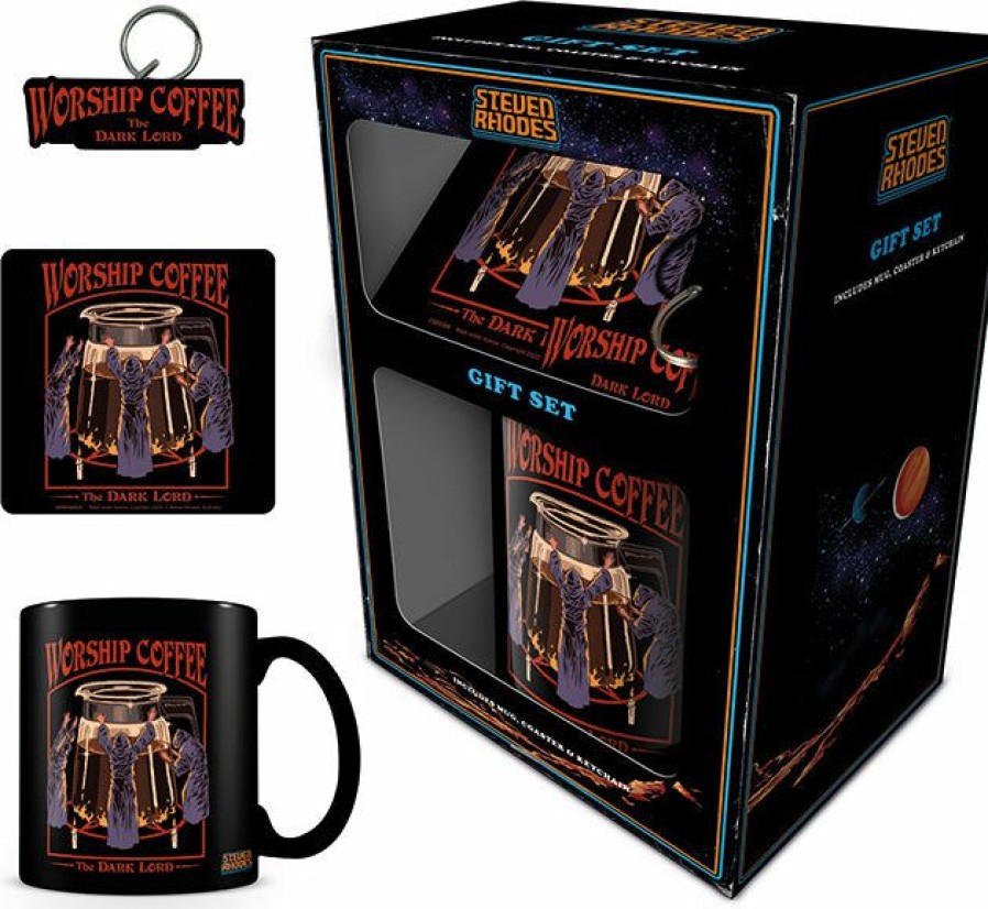 Accessories * | Deals Steven Rhodes All Worship Coffee | Mug, Coaster And Keychain Set