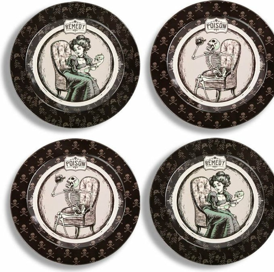 Homewares * | Best Deal Hot Chocolate Gothic Homewares Drug Store | Plate Set