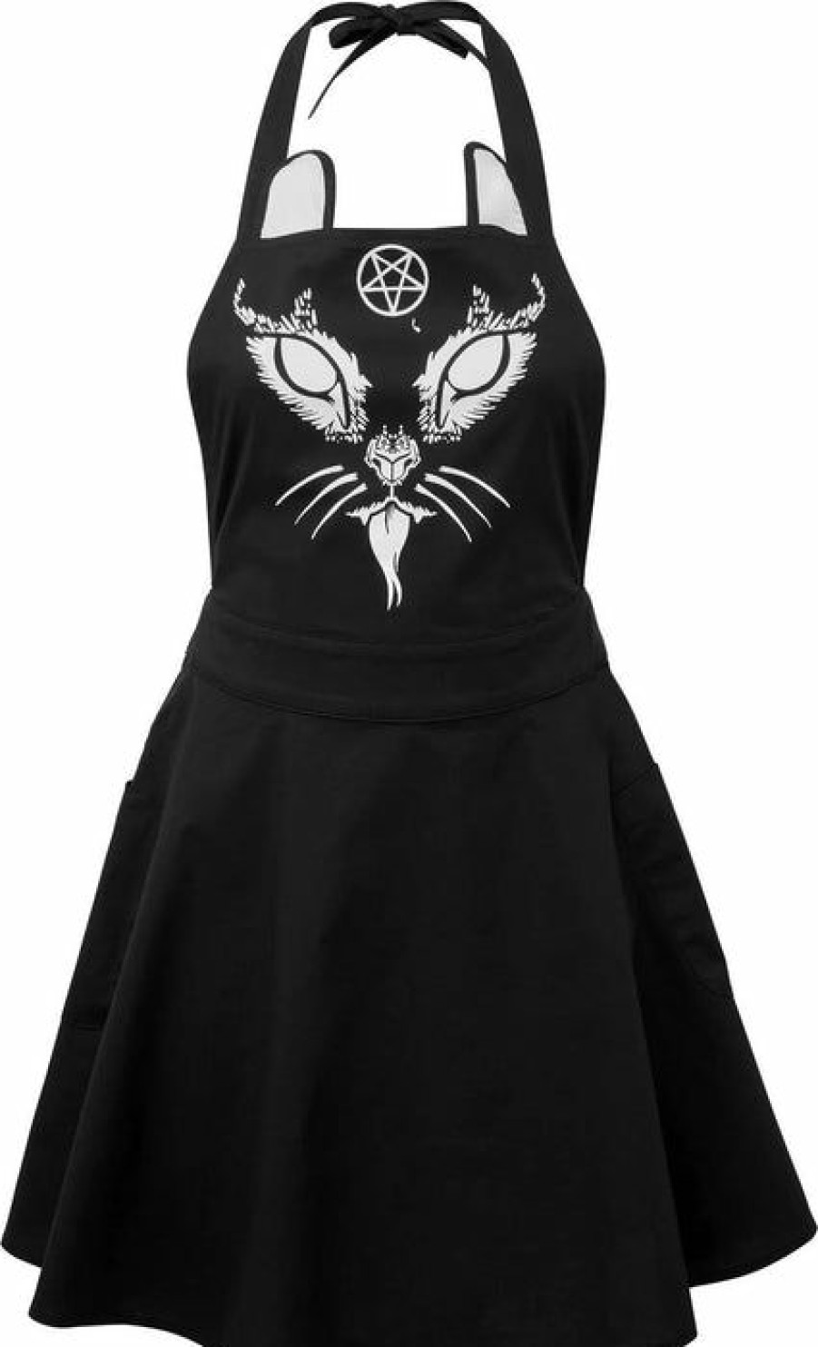 Styles * | Budget Killstar Cats Devil Cat | Kitchen Apron