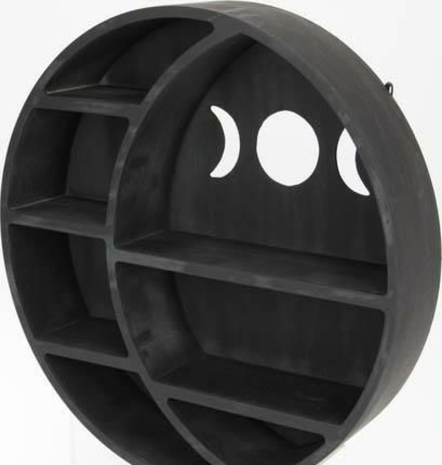 Homewares * | Hot Sale Gothic Gifts Gothic Homewares Round Triple Moon | Hanging Shelf