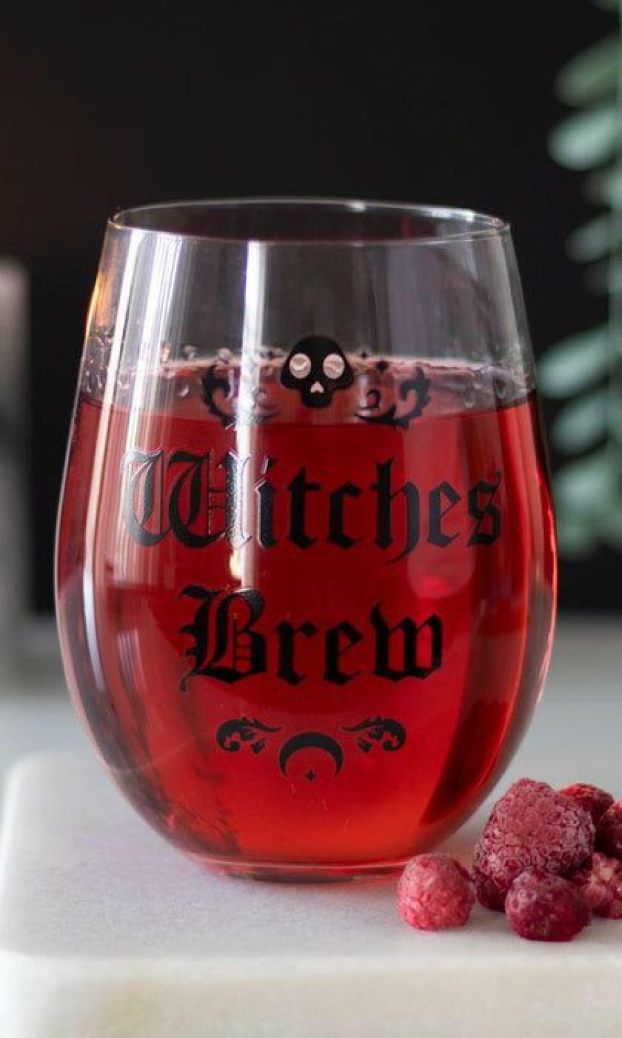 Styles * | Deals Gothic Gifts Witchcraft Witches Brew | Stemless Wine Glass