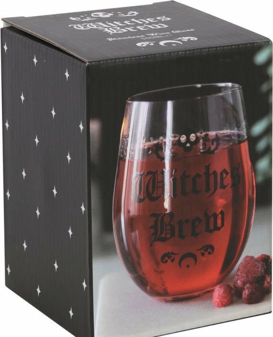 Styles * | Deals Gothic Gifts Witchcraft Witches Brew | Stemless Wine Glass