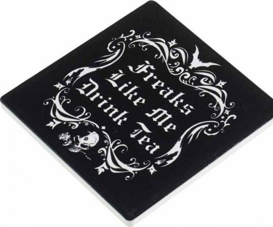 Homewares * | Buy Alchemy Gothic Gothic Homewares Freaks Like Me Drink Tea | Coaster