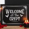 Homewares * | Top 10 Gothic Gifts Gothic Homewares Welcome To Our Crypt | Wall Plaque