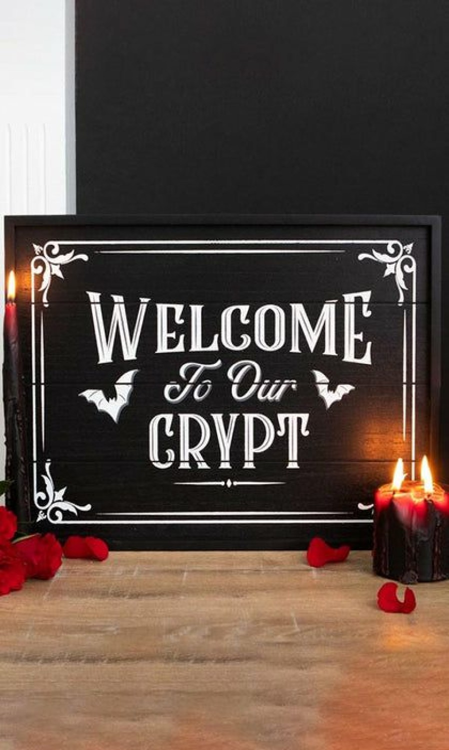 Homewares * | Top 10 Gothic Gifts Gothic Homewares Welcome To Our Crypt | Wall Plaque