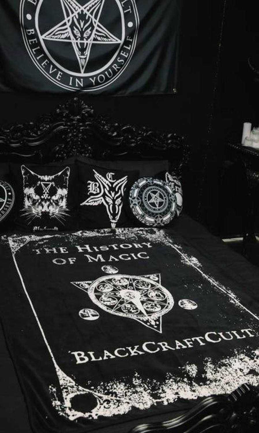 Homewares * | Outlet Blackcraft Gothic Homewares History Of Magic | Throw Blanket*