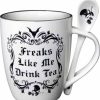 Styles * | Cheap Alchemy Gothic Bats Freaks Like Me Drink Tea | Mug And Spoon Set