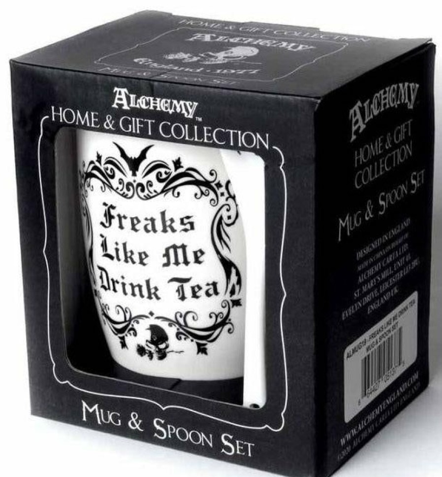 Styles * | Cheap Alchemy Gothic Bats Freaks Like Me Drink Tea | Mug And Spoon Set