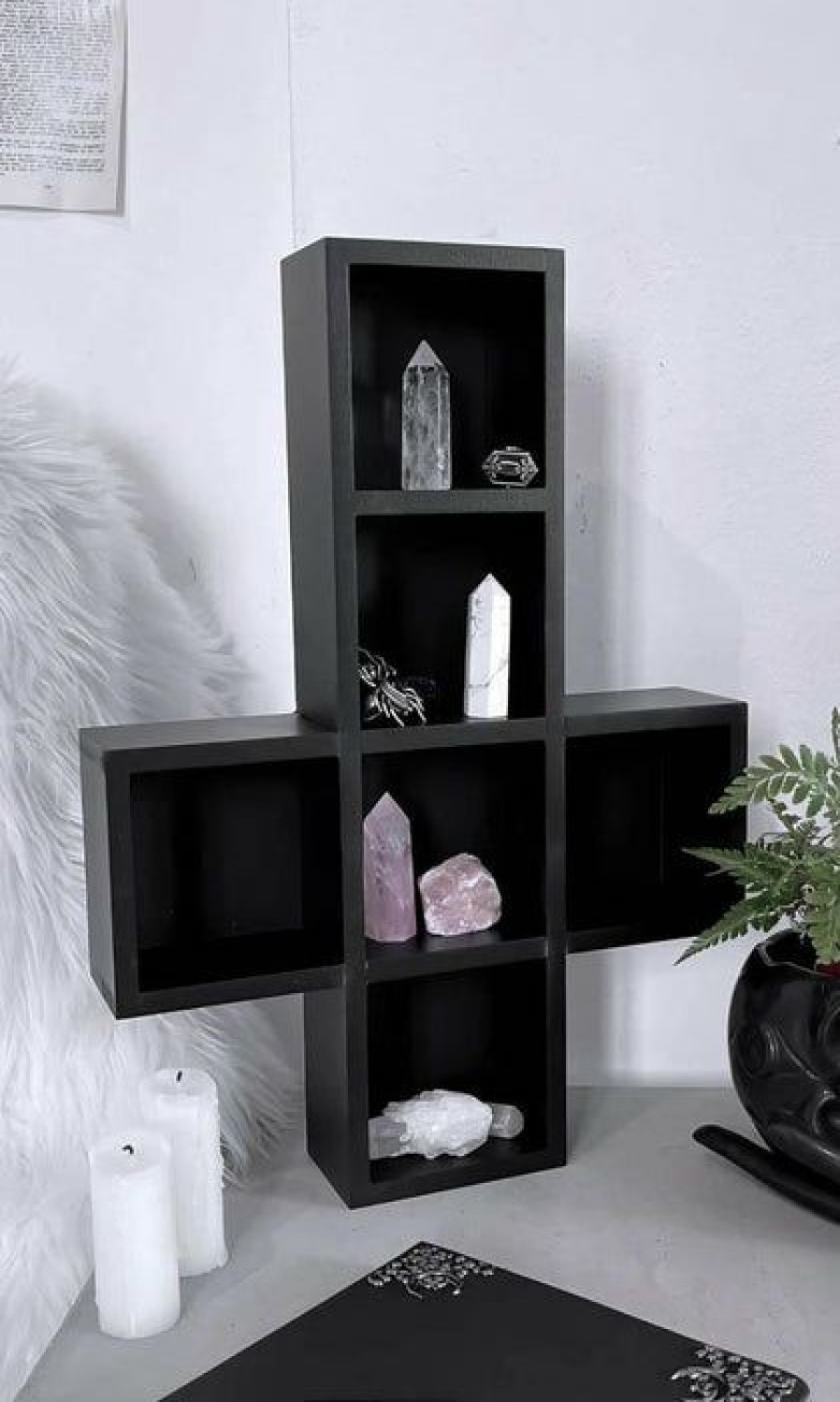 Homewares * | Promo Killstar Gothic Homewares Cross | Shelf'