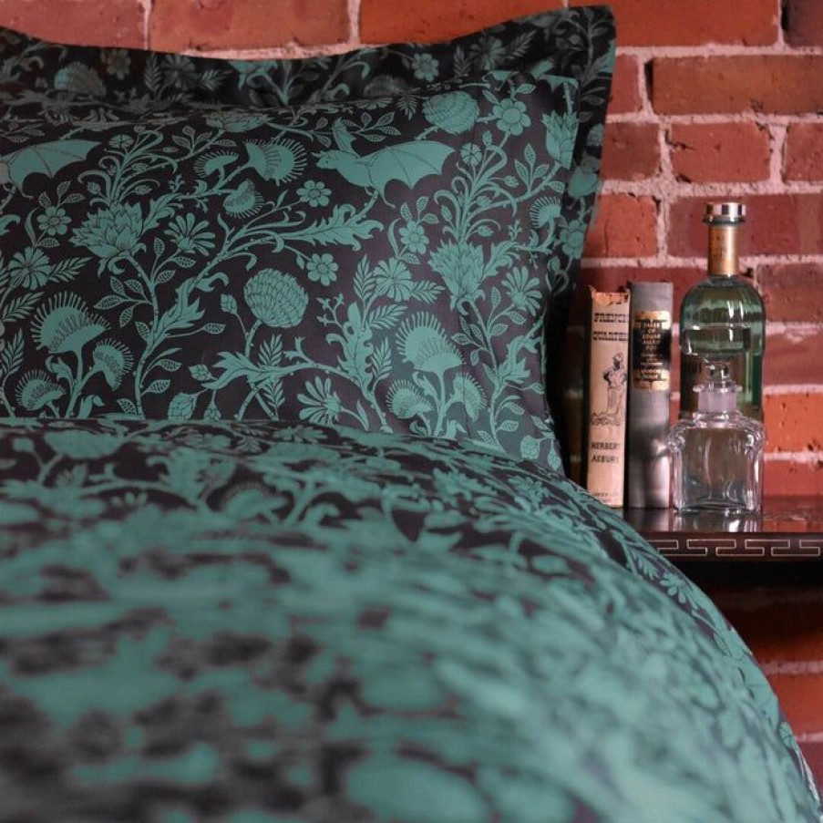 Styles * | Budget Sin In Linen Absinthe Bats | Full/Queen Duvet Cover