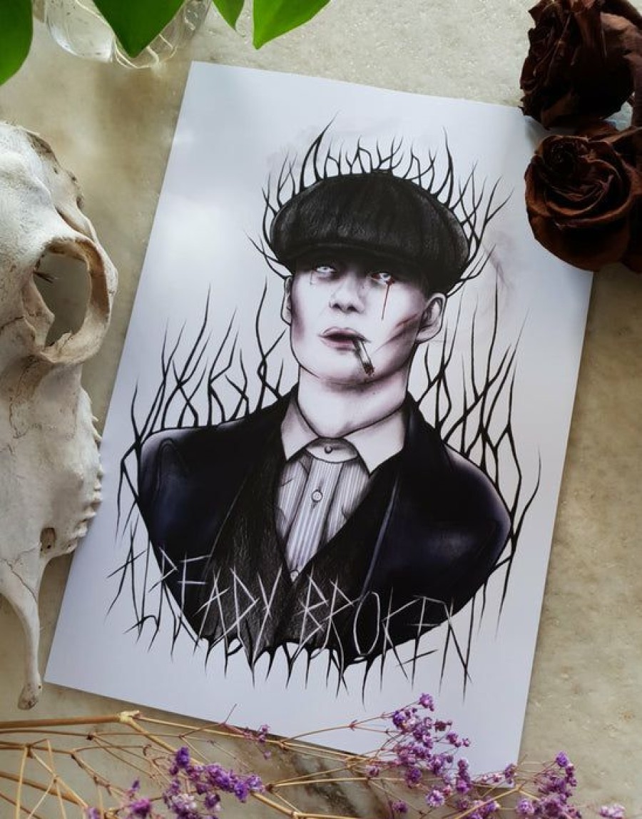 Homewares * | Best Pirce The Black Cvlt Gothic Homewares Tommy | Peaky Blinders Art Print