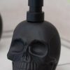 Homewares * | Outlet Gothic Gifts Gothic Homewares Black Skull | Soap Dispenser