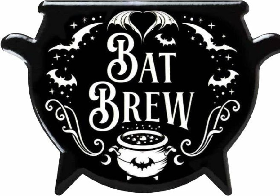 Styles * | Cheap Alchemy Gothic Bats Bat Brew | Cauldron Coaster