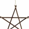 Styles * | Cheapest Gothic Gifts Pentacles & Pentagrams Willow Branch | Pentagram [40Cm]