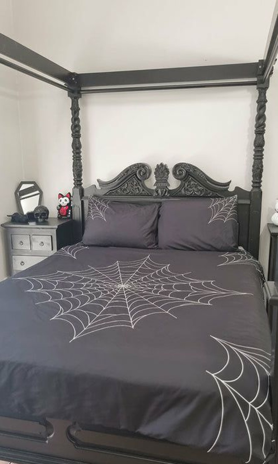 Homewares * | Best Sale Hells Blankets Gothic Homewares Web Of Nightmares | King Quilt Set