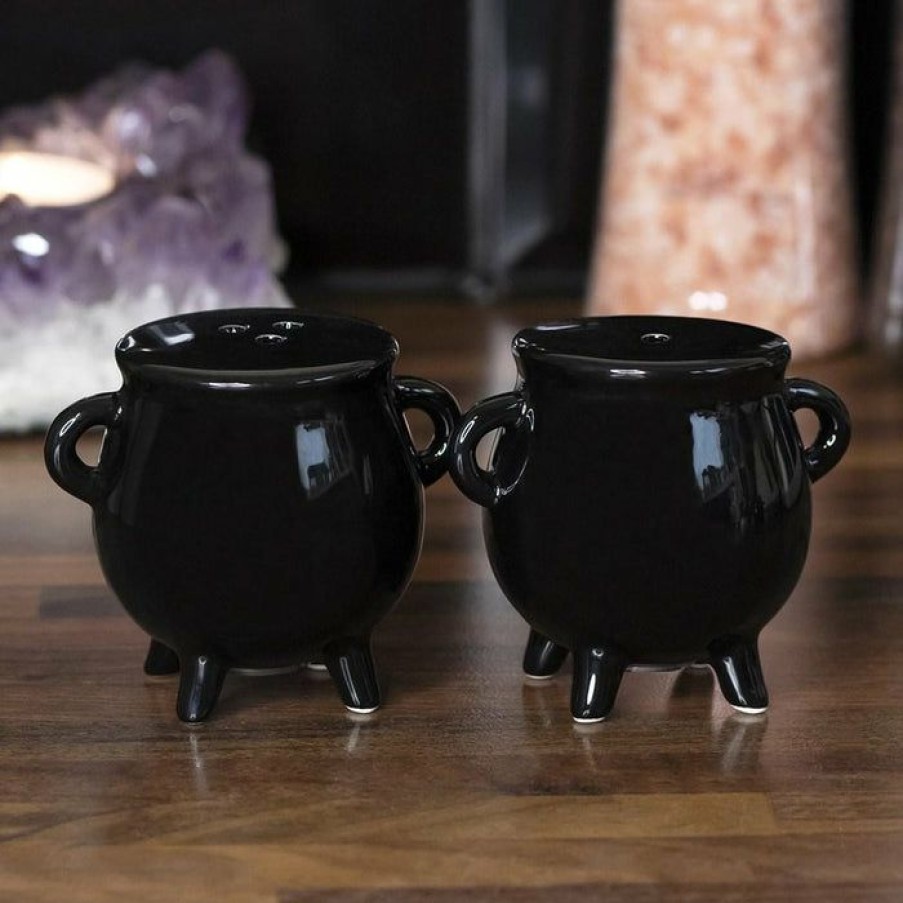 Homewares * | Budget Gothic Gifts Gothic Homewares Cauldron | Salt And Pepper Set