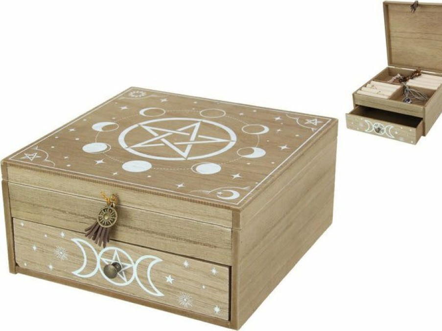 Styles * | Best Deal Gothic Gifts Pentacles & Pentagrams Wiccan | Jewellery Box