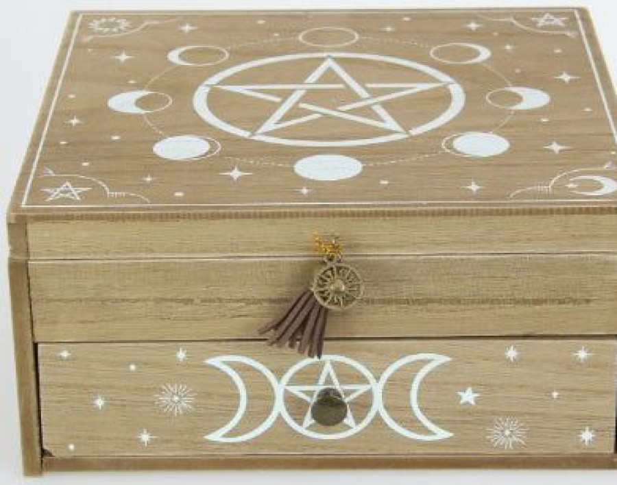 Styles * | Best Deal Gothic Gifts Pentacles & Pentagrams Wiccan | Jewellery Box