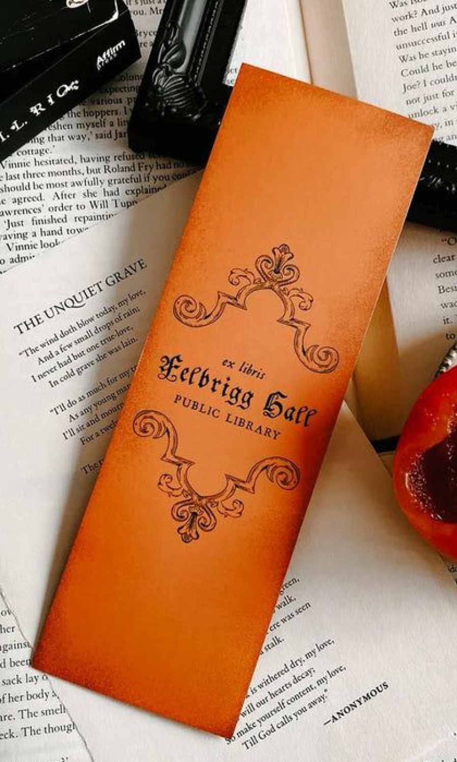 Styles * | Brand New Ghosts Of October Halloween Haunted [Pumpkin] | Library Card Bookmark