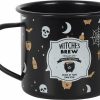 Homewares * | Wholesale Gothic Gifts Gothic Homewares Witches Brew | Enamel Mug