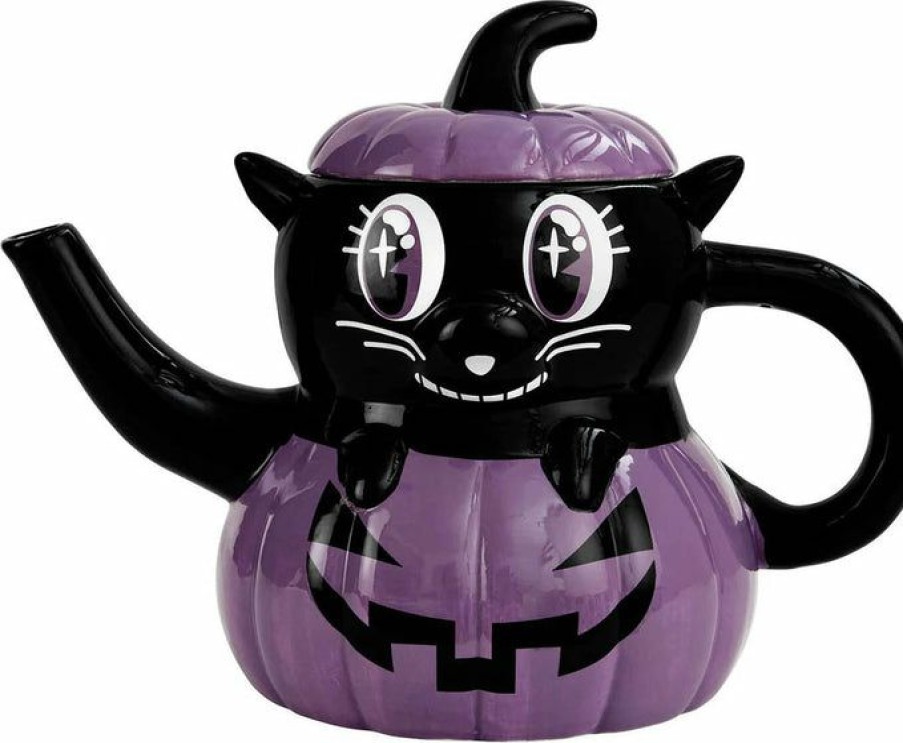 Styles * | Outlet Killstar Cats Meowloween | Teapot**