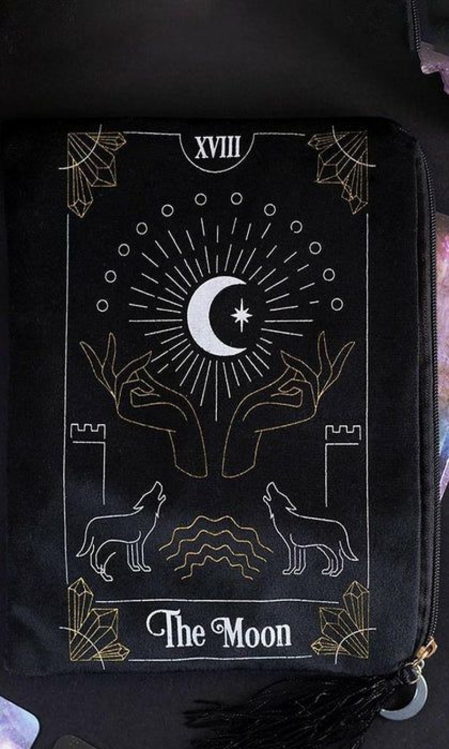 Homewares * | Flash Sale Gothic Gifts Gothic Homewares Tarot Card [The Moon] | Zipper Pouch