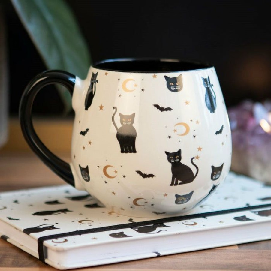 Styles * | Discount Gothic Gifts Bats Gothicat | Rounded Mug